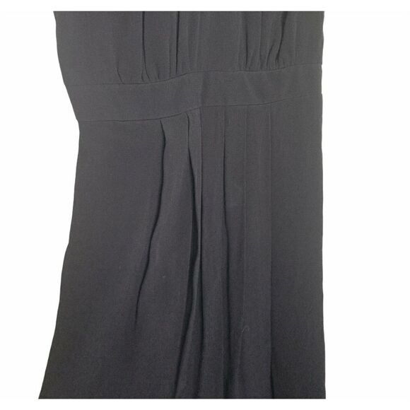 Rebecca Taylor Black Crepe Lace Short Sleeve Dress - Picture 7 of 12